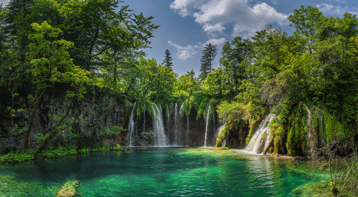 Waterfalls at Plitvice Lakes National Park, Croatia 