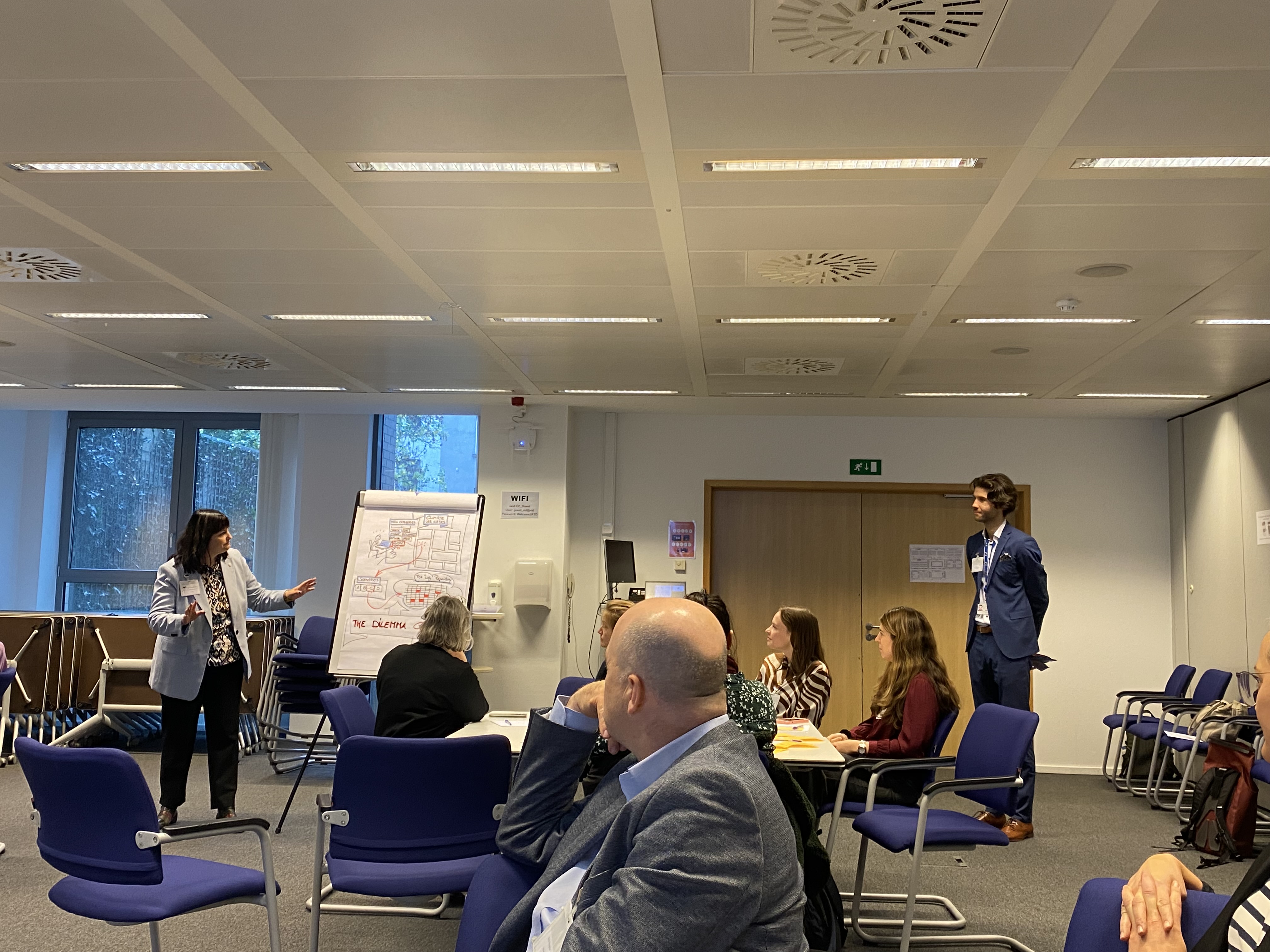 Participants explaining storytelling-based solutions