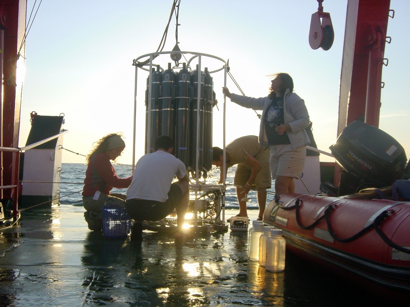 Institute for the Environment and Sustainability (JRC-IES): Staff working on board the oceanographic Vessel B/O Garcia del Cid from the Spanish Council for Scientific Research (CSIC)