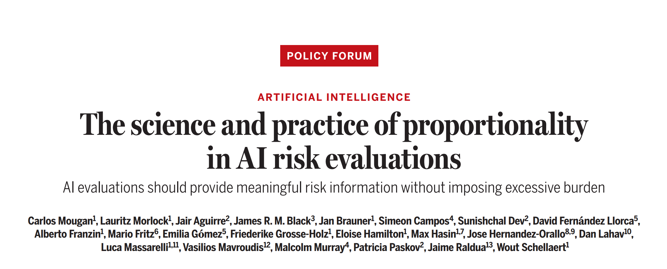 Headline in Science publication