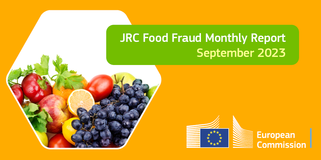 Banner JRC Food Fraud Monthly Report September 2023