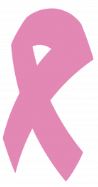 Pink ribbon representing breast cancer