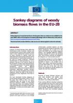 Sankey diagrams of woody biomass flows in the EU-28