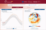 The animation shows the interface of Climate Pulse. We can explore air temperature and sea temperature, both in absolute values and anomalies at different time scales