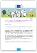 Horizon Europe funding opportunities 2021-2022 for Earth &amp; environmental observation