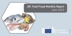 Banner JRC Food Fraud Monthly Report June 2023