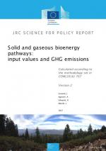 Solid and gaseous bioenergy pathways: input values and GHG emissions: Calculated according to methodology set in COM(2016) 767: Version 2