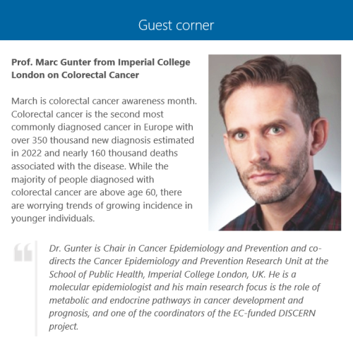 Image of Guest corner article of the Knowledge Centre on Cancer newsletter edition 2/2024 by Prof. Marc Gunter 