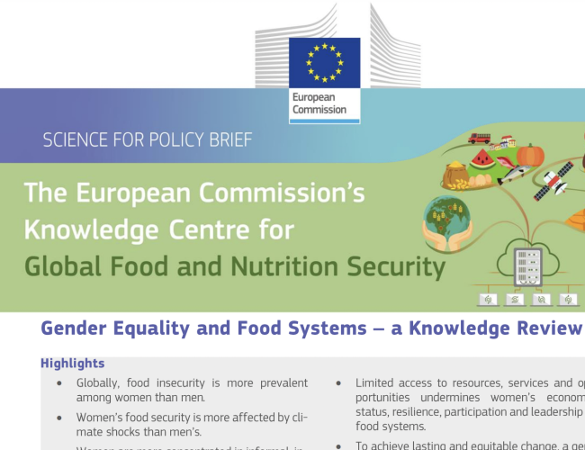 Gender Equality and Food Systems