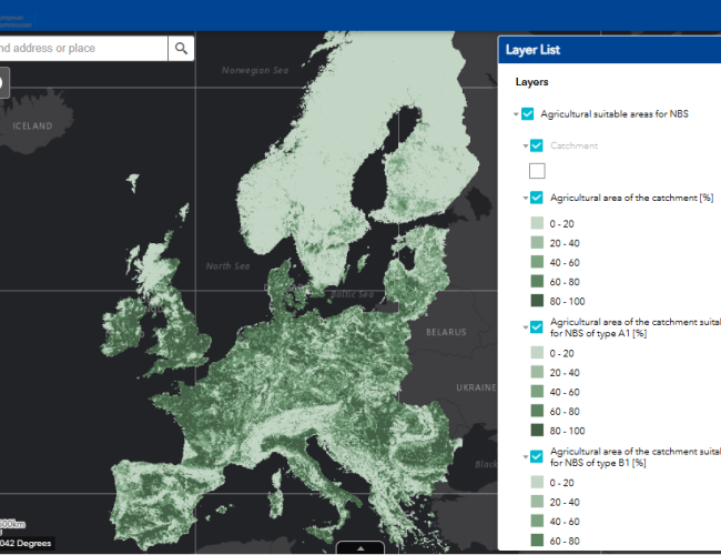 Areas compatible with the implementation of NBS