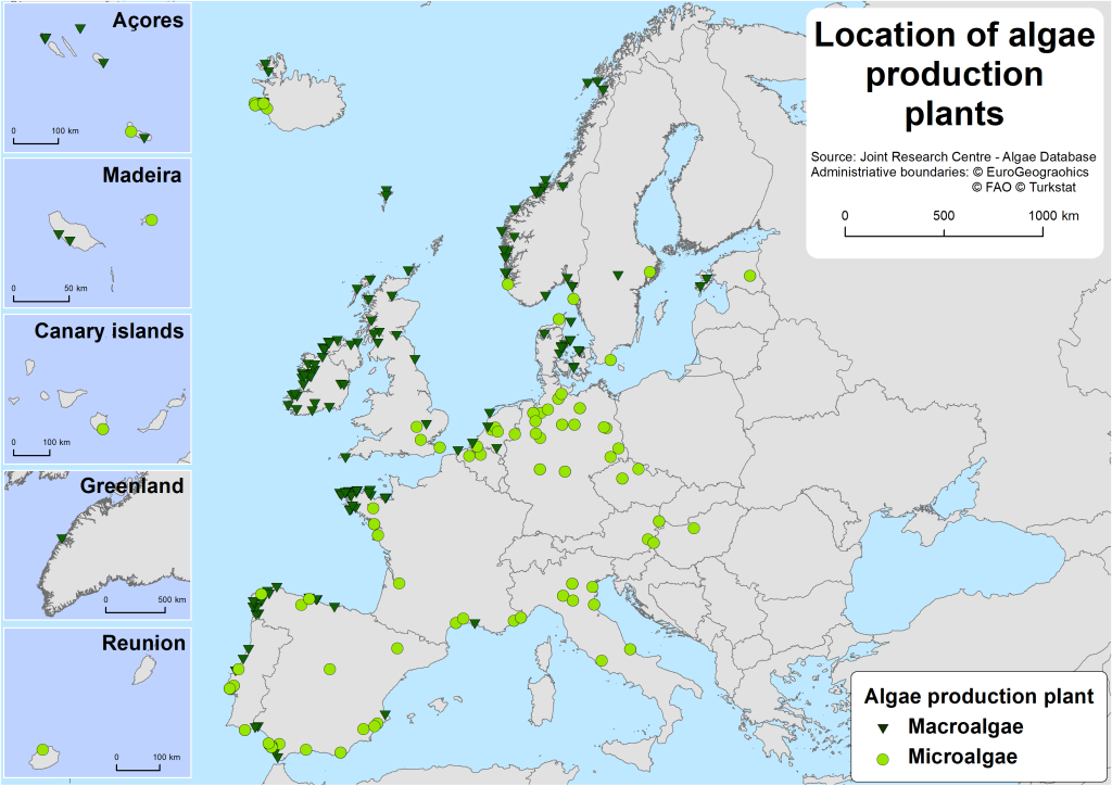 Location of Algae production plants