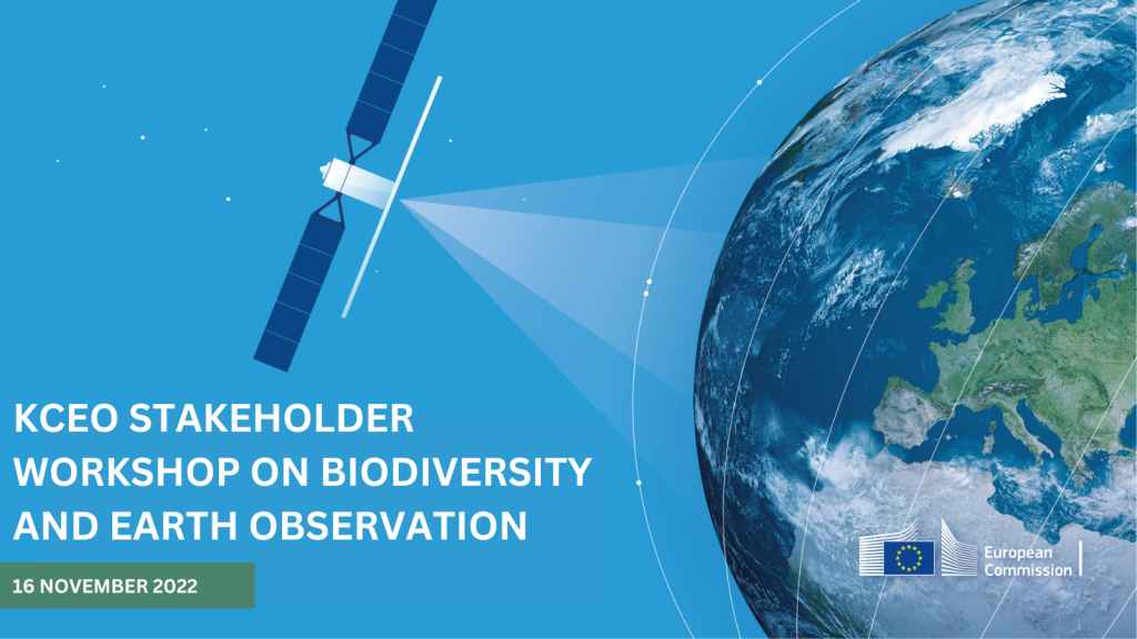 KCEO Stakeholder Workshop on Biodiversity and Earth Observation Satellite in orbit mapping the earth.