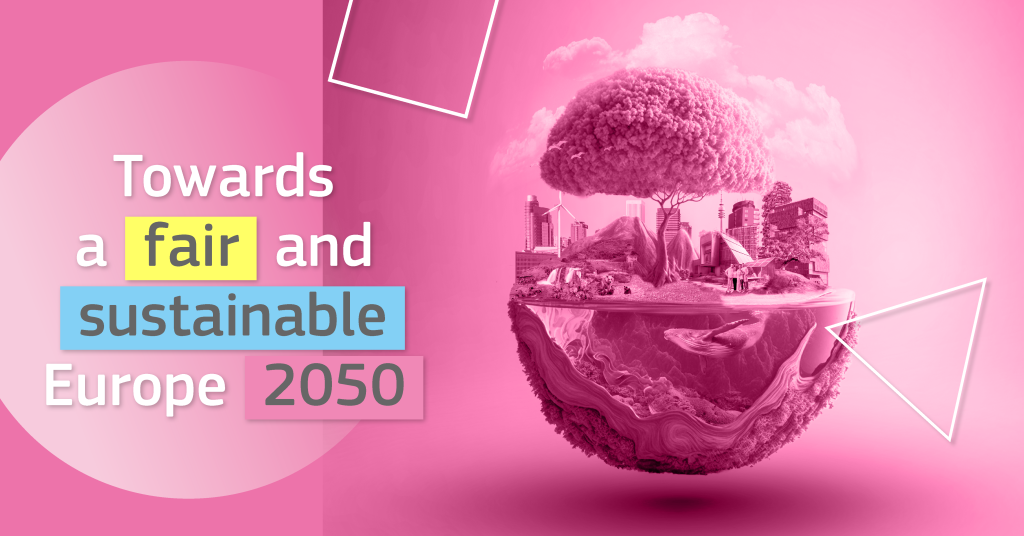 main image of the foresight report: Towards a fair and sustainable Europe 2050