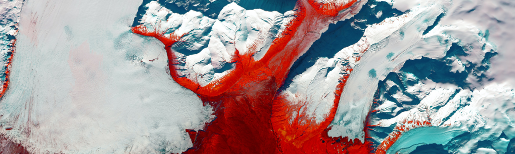 Aerial view of Skeiðarárjökull Glacier